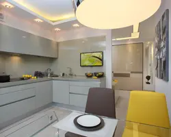 Kitchen design with TV 8 sq m