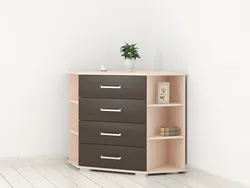 Corner chest of drawers design for bedroom