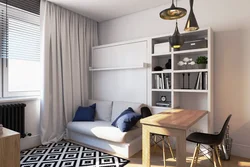 Дизайн квартиры с диваном и шкафом
