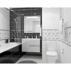 Bathroom design white black gray
