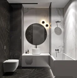 Bathroom Design White Black Gray