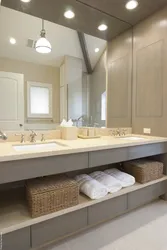 Дизайн ванной комнаты со столешницей