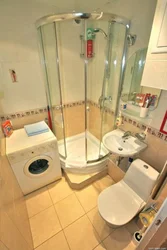 Bathroom design with shower in Khrushchev