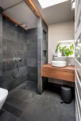 Tiles in a small bath with shower design
