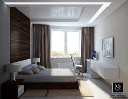 Bedroom design 14 square meters with two windows