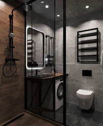 Bathroom design with black shower