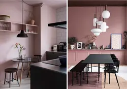 Dusty rose kitchen in the interior