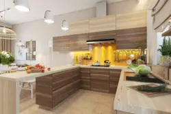 Combination of styles in the kitchen interior photo