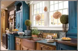 Combination of styles in the kitchen interior photo
