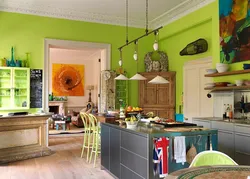 Combination of styles in the kitchen interior photo