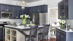 Combination of styles in the kitchen interior photo