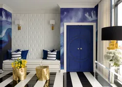 Hallway Interior White And Blue