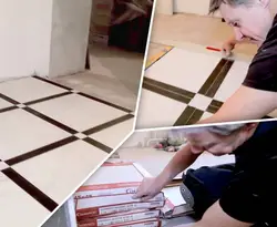 How to lay tiles on the kitchen floor photo