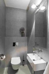 Серый дизайн туалета в квартире