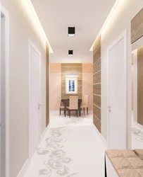 Light Design Of The Corridor And Kitchen