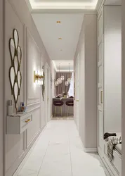 Light design of the corridor and kitchen