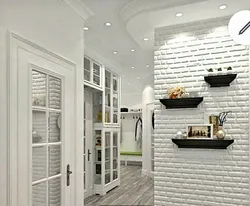 Light design of the corridor and kitchen