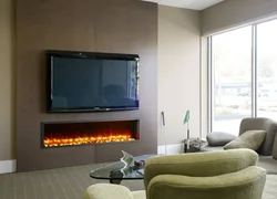 Камины в квартиру электрические под телевизор фото