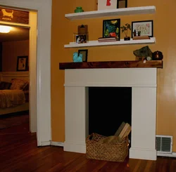 Fireplaces In An Apartment Made Of Plasterboard Photo