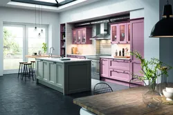 Dusty Rose Color In The Kitchen Interior