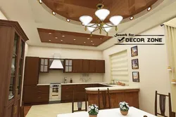 Дизайн потолка на кухне 8