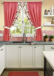 Curtains for the kitchen photo with flowers