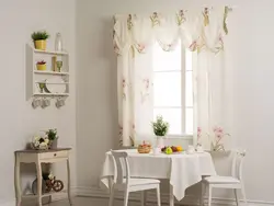 Curtains for the kitchen photo with flowers