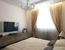 Ordinary bedroom in an apartment real photos