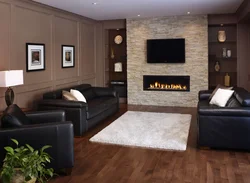 Fireplace interior in a city apartment