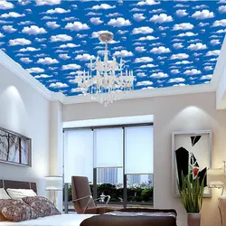 Bedroom with sky ceiling photo