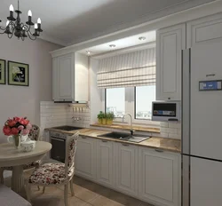 Corner Kitchen Living Room Design With Window