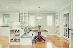 Corner Kitchen Living Room Design With Window