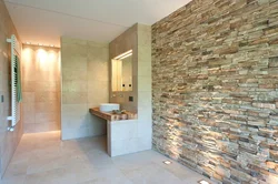 Photo stones for interior decoration of the bathroom