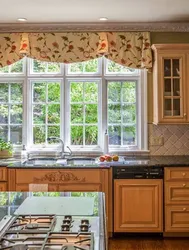 Curtains for kitchen sink by the window photo