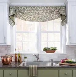 Curtains for kitchen sink by the window photo