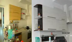 Кухня обклеенная пленкой фото до и после