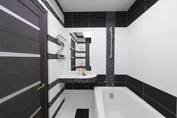 Bath Design With Dark And Light Tiles