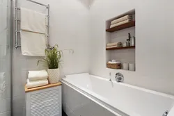 Дызайн ваннага пакоя з убудаванай ваннай