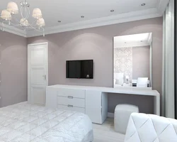 Bedroom design square in light colors