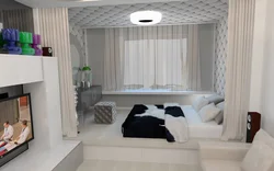 Photo of one-room interiors bedroom