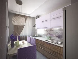 Lilac gray kitchen design