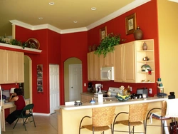 Фото потолка на кухне краска фото