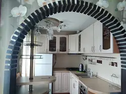 Цвет арки в кухне фото