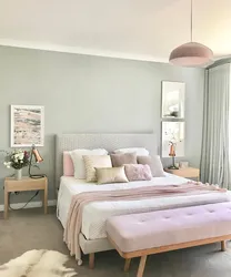 Pastel Colors In The Bedroom Interior Photo