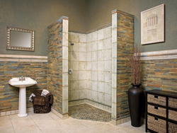 Tile bathroom design