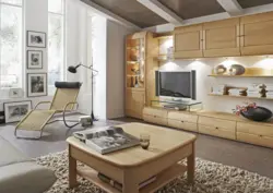 Living room interior solid wood furniture