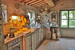 Rustic Kitchen Interior In An Old House