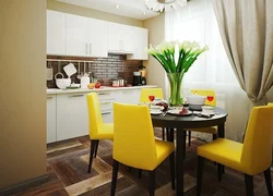 Dining tables in the kitchen design photo