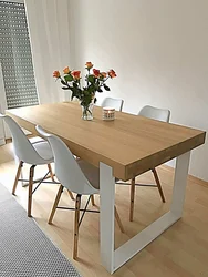 Обеденные столы на кухне дизайн фото