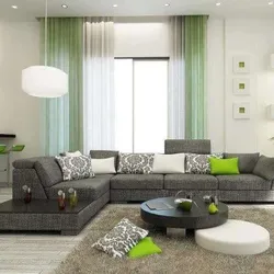 Corner living room interior